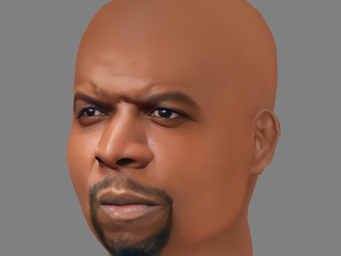Terry Crews Head - Low poly head for game 3D 模型