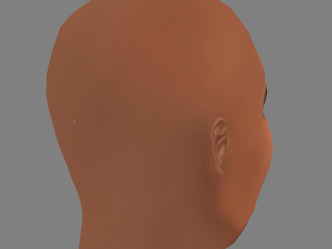 Terry Crews Head - Low poly head for game 3D 模型