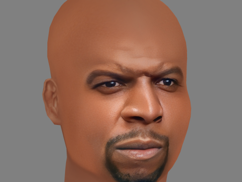 Terry Crews Head - Low poly head for game 3D 模型