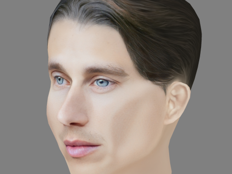 Axel Baille Head - Low poly head for game 3Dモデル