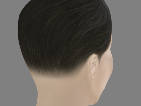 Axel Baille Head - Low poly head for game 3Dモデル
