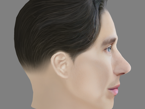 Axel Baille Head - Low poly head for game 3Dモデル