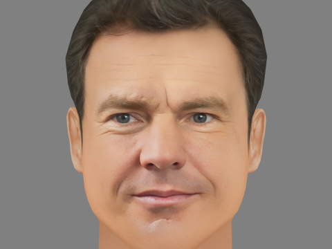 Dennis Quaid Head - Low poly head for game 3D मॉडल