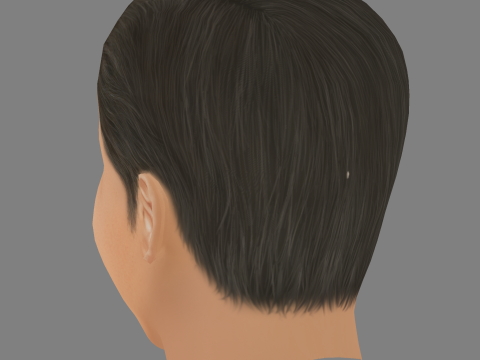 Dennis Quaid Head - Low poly head for game 3D Модель