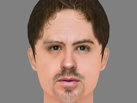 Gore Abrams Head - Low poly head for game 3D 모델