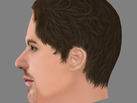Gore Abrams Head - Low poly head for game 3Dモデル