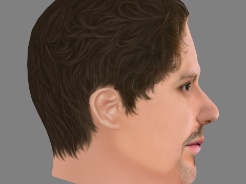 Gore Abrams Head - Low poly head for game 3Dモデル