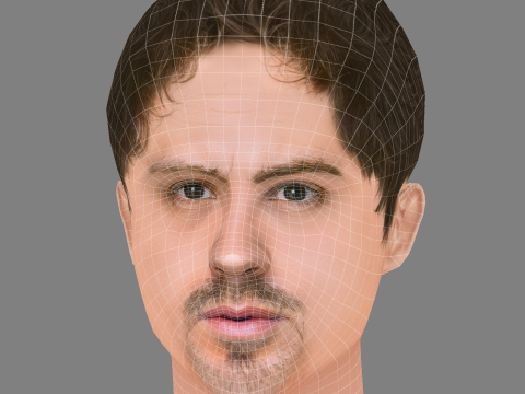 Gore Abrams Head - Low poly head for game 3Dモデル