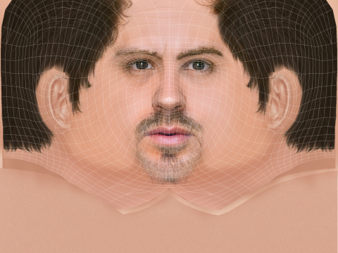 Gore Abrams Head - Low poly head for game 3Dモデル