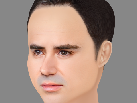 Joseph Balderrama Head - Low poly head for game 3D Model