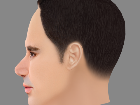 Joseph Balderrama Head - Low poly head for game 3D Model