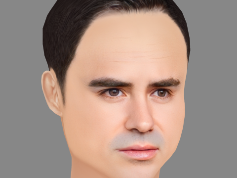 Joseph Balderrama Head - Low poly head for game 3D Model
