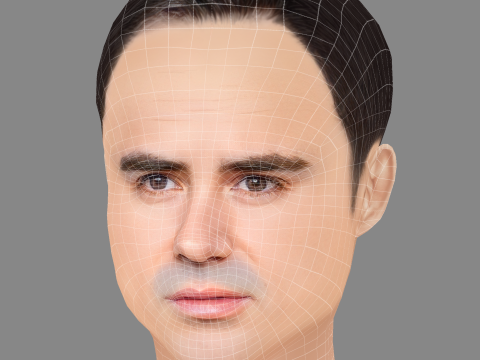 Joseph Balderrama Head - Low poly head for game 3D Model