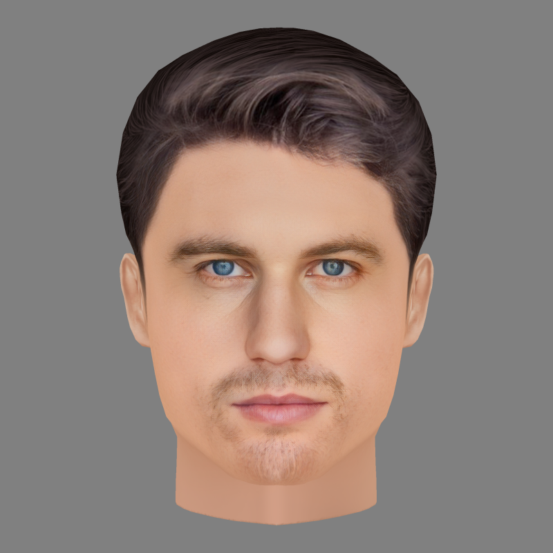 Matthew Luret Head - Low poly head for game Modello 3D .c4d .max .obj .3ds .fbx .stl .blend