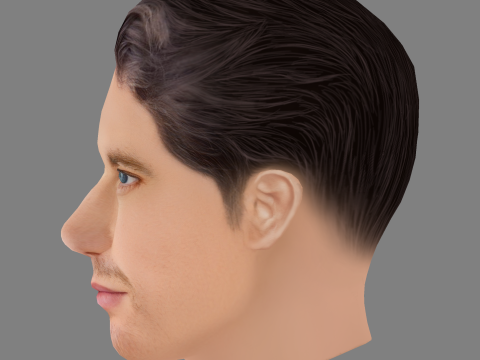 Matthew Luret Head - Low poly head for game Modello 3D