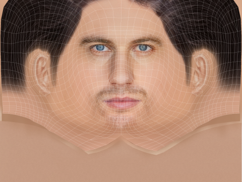Matthew Luret Head - Low poly head for game Modello 3D