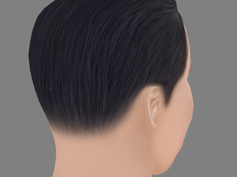 Olivier Raynal Head - Low poly head for game 3D Model
