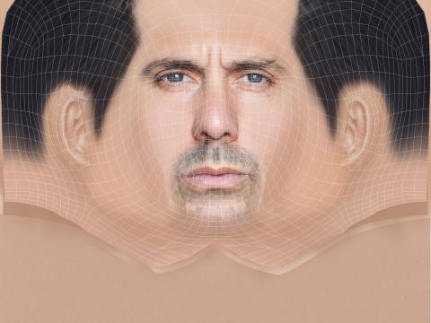 Olivier Raynal Head - Low poly head for game 3D Model