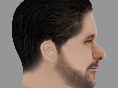 Phillip Schurer Head - Low poly head for game Modelo 3D