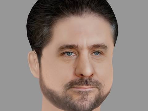 Phillip Schurer Head - Low poly head for game Modelo 3D