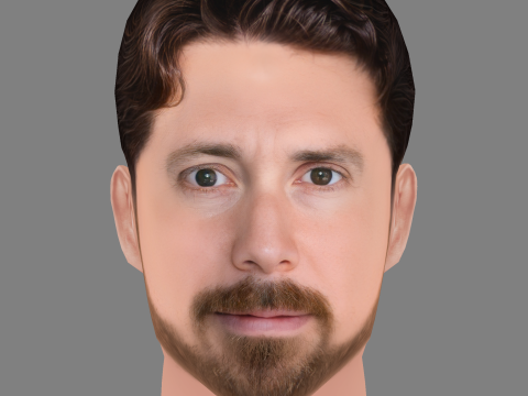 Tom Morton Head - Low poly head for game 3D मॉडल