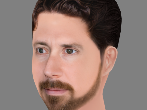 Tom Morton Head - Low poly head for game 3D Модель