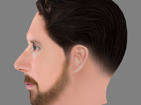 Tom Morton Head - Low poly head for game 3D Модель