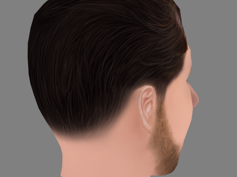 Tom Morton Head - Low poly head for game 3D Модель