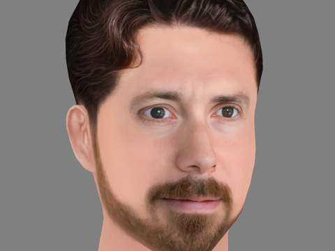 Tom Morton Head - Low poly head for game 3D Модель