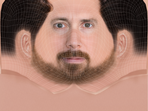 Tom Morton Head - Low poly head for game 3D Модель