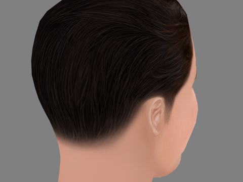 Yann Bean Head - Low poly head for game 3D 모델