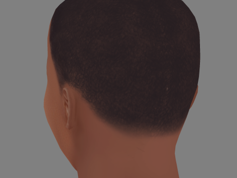 Anthony Mackie Head - Low poly head for game Modèle 3D