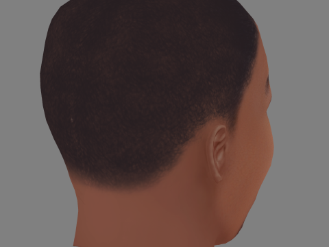 Anthony Mackie Head - Low poly head for game Modèle 3D