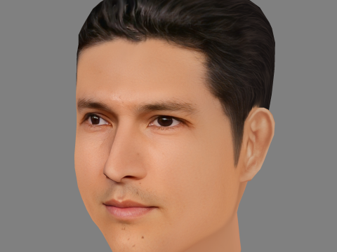 Danny Ramirez Head - Low poly head for game Modello 3D