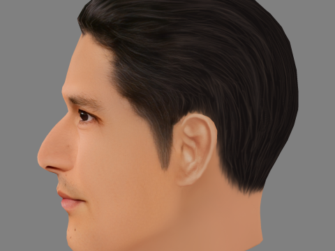 Danny Ramirez Head - Low poly head for game Modello 3D