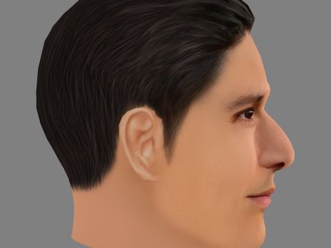 Danny Ramirez Head - Low poly head for game Modello 3D