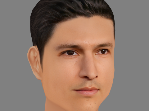 Danny Ramirez Head - Low poly head for game Modello 3D