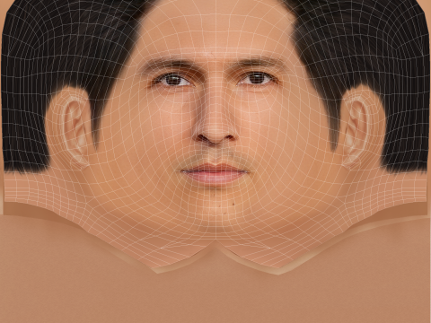 Danny Ramirez Head - Low poly head for game Modello 3D