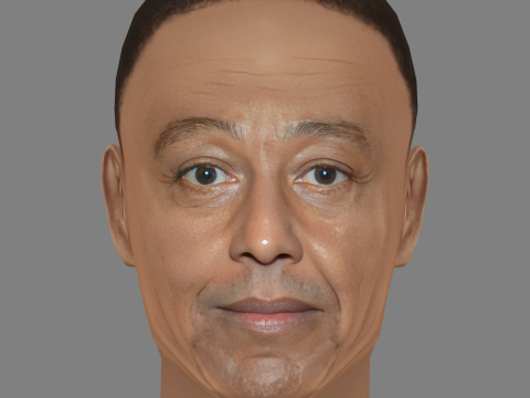 Giancarlo Esposito Head - Low poly head for game 3D मॉडल