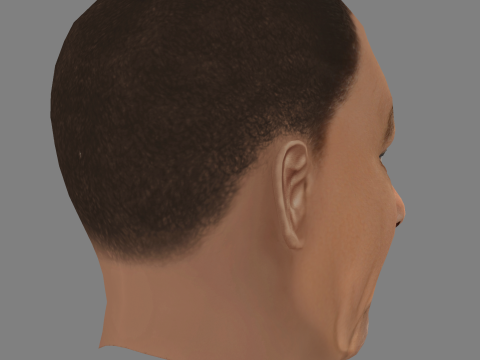 Giancarlo Esposito Head - Low poly head for game 3Dモデル