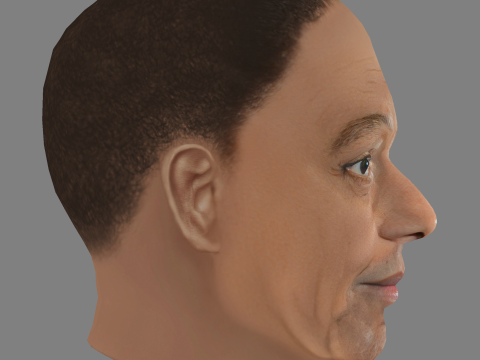 Giancarlo Esposito Head - Low poly head for game 3Dモデル