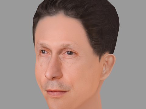 Tim Blake Nelson Head - Low poly head for game 3D 模型