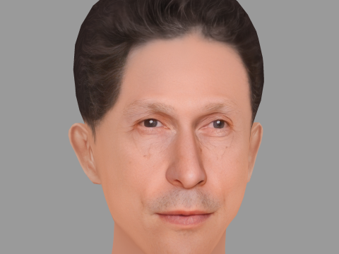 Tim Blake Nelson Head - Low poly head for game 3D 模型