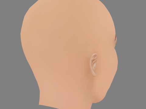 Alexandra Breckenridge Head - No Hair - Low poly head for game 3D Model