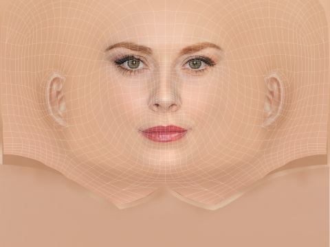 Alexandra Breckenridge Head - No Hair - Low poly head for game 3D Model