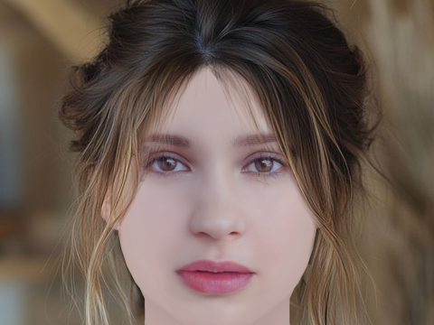 Alexia Fast Head - No Hair - Low poly head for game 3D मॉडल