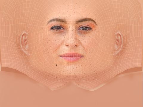 Alia Shawkat Head - No Hair - Low poly head for game Modelo 3D
