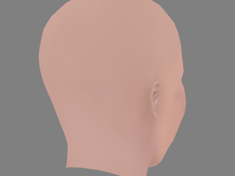 Alice Englert Head - No Hair - Low poly head for game 3D 모델