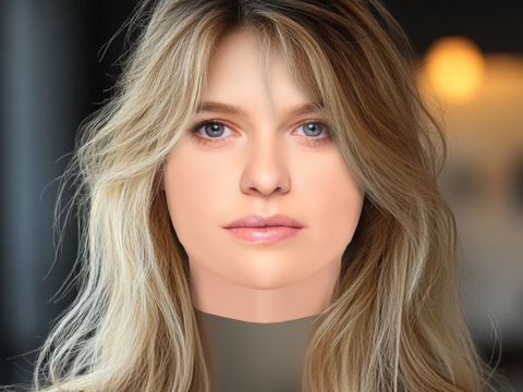 Alice Eve Head - No Hair - Low poly head for game 3D Model