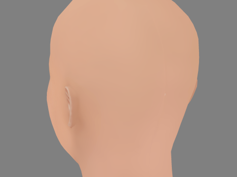 Alice Krige Head - No Hair - Low poly head for game Modelo 3D